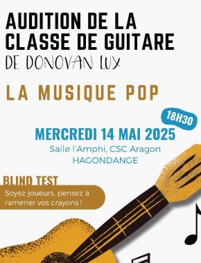 Audition de la classe de guitare de Donovan LUX
