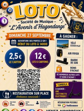 Grand loto de la société de musique l'Avenir
